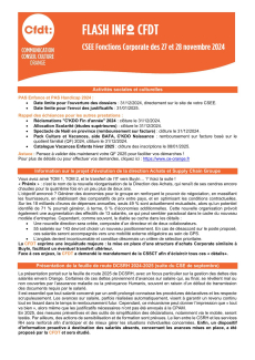 CSEE Fonctions Corporate des 27 et 28 novembre 2024