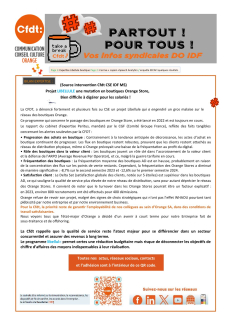 Vos infos syndicales DO IDF