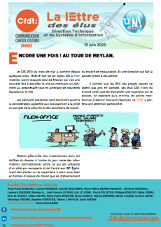 La lettre des élus DTSI – N°25