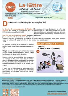 La lettre des élus DTSI – septembre 2025