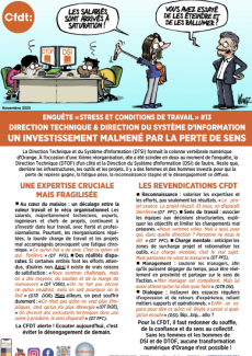 ENQUÊTE « STRESS ET CONDITIONS DE TRAVAIL »