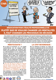 NÉGOCIATION POUR L’ÉGALITÉ PROFESSIONNELLE 