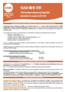 FLASH INFO /CSEE Fonctions Corporate comptes 2024