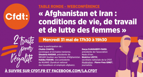 [LIVE] Table ronde - Webconférence : « Afghanistan et Iran : conditions de vie, de travail et de lutte des femmes » 