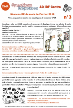 Questions Réponses - numéro 3 mars 2018 