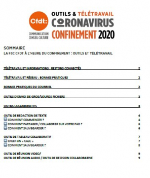 TÉLÉTRAVAIL ET INFORMATIONS : RESTONS CONNECTÉS Un dossier « Covid19 » a été créé sur la F3CBox mot de passe ConfinementF3C! (attention aux majuscules. Pas d’espace avant le ! (certains appareils ajoutent automatiquement l’espace) Des informations y seront mis en ligne au fil de l’eau sur des sujets tels que : • le chômage ou l’activité partielle ; • les décrets • les actualités « Liaisons sociales » en lien avec le coronavirus • des exemples d’applications dans des secteurs et/ou des entreprises • des note