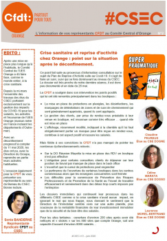 L’information de vos représentants CFDT au Comité Central d’Orange N°2