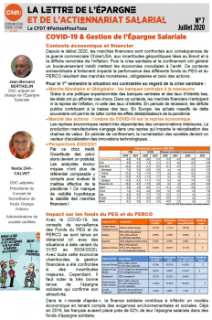 Orange - Lettre de l'épargne salariale - juillet 2020