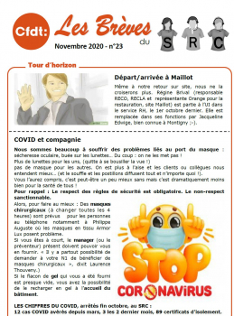 Les brèves du SRC novembre n°23