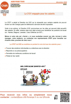 L'information de vos délégués syndicaux CFDT