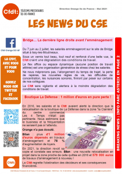 Direction Orange Ile de France – Mai 2021 - Les News du CSE
