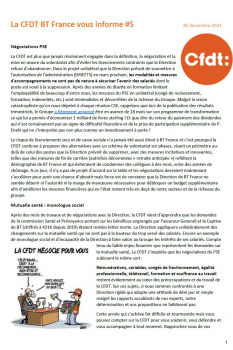 La CFDT BT France vous informe #5