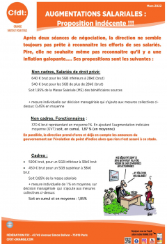 AUGMENTATIONS SALARIALES : ORANGE Proposition indécente !!!
