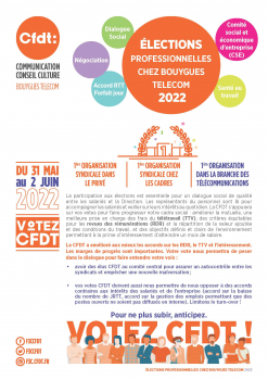 ÉLECTIONS PROFESSIONNELLES CHEZ BOUYGUES TELECOM 2022