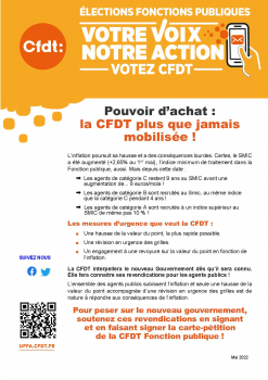 ELECTIONS FONCTIONS PUBLIQUES - Notre voix notre action ! Votez CFDT