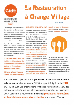restauration orange village