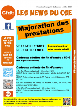 Les News du CSE - Direction Orange Ile-de-France – Juillet 2023