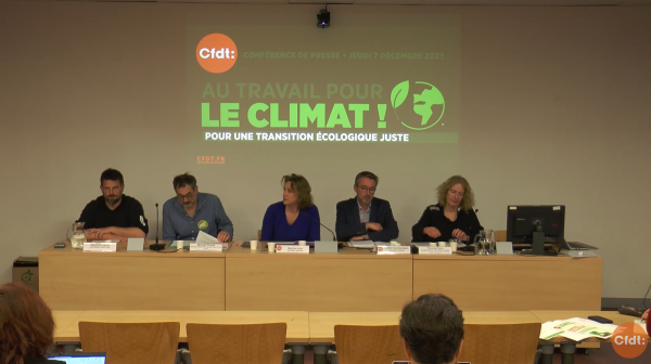 la CFDT au travail pour le climat