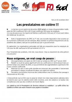 Les prestataires en colère !!!