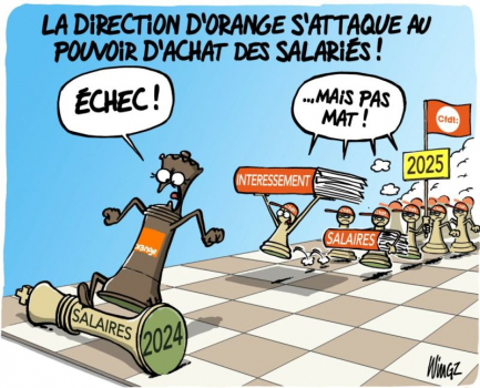 LA DIRECTION D'ORANGE S'ATTAQUE AU POUVOIR D'ACHAT DES SALARIÉS !