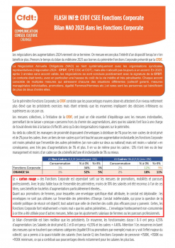 FLASH INFO CFDT CSEE Fonctions Support et Finance BILAN NAO 2023