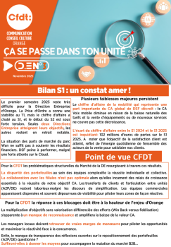 BILAN S1 : UN CONSTAT AMER !