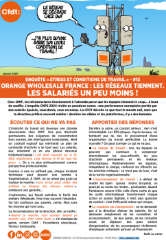ORANGE WHOLESALE FRANCE : LES RESEAUX TIENNENT. LES SALARIÉS UN PEU MOINS !